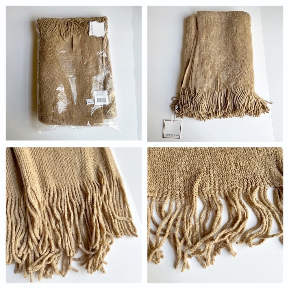 Shiraleah Rowan Camel Fringe Poncho One Size NWT Curateur Rachel Zoe - Picture 10 of 11